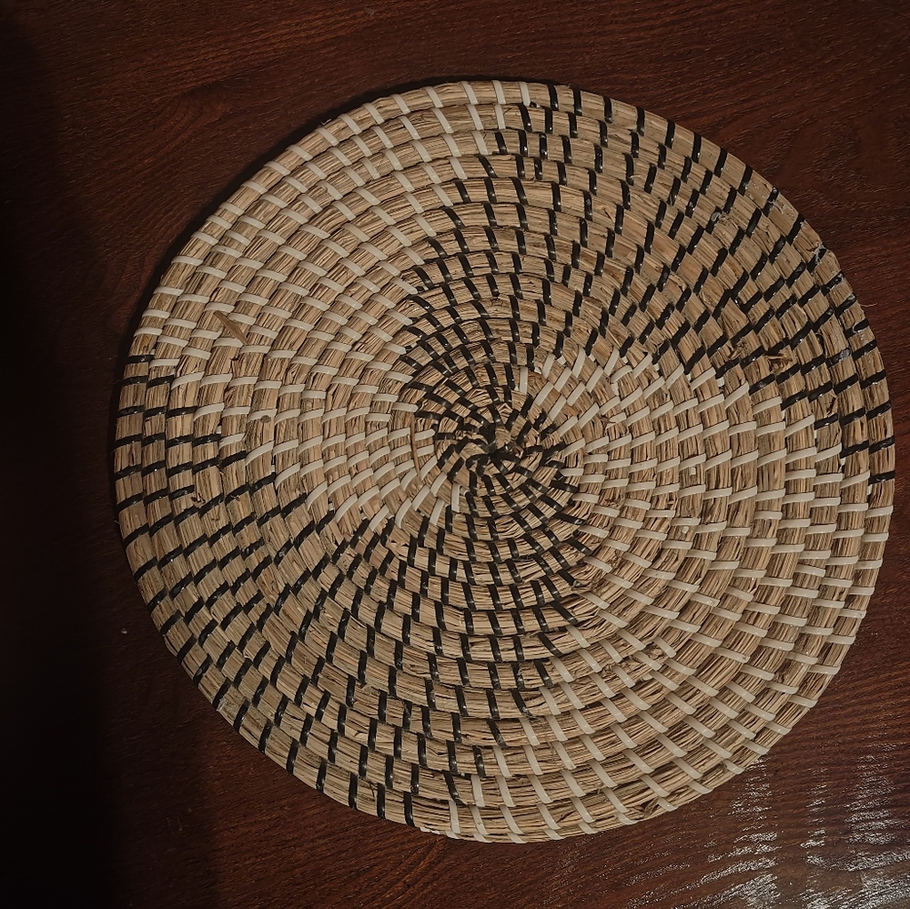 12 Inch Woven Wall Baskets (Set Of Two)